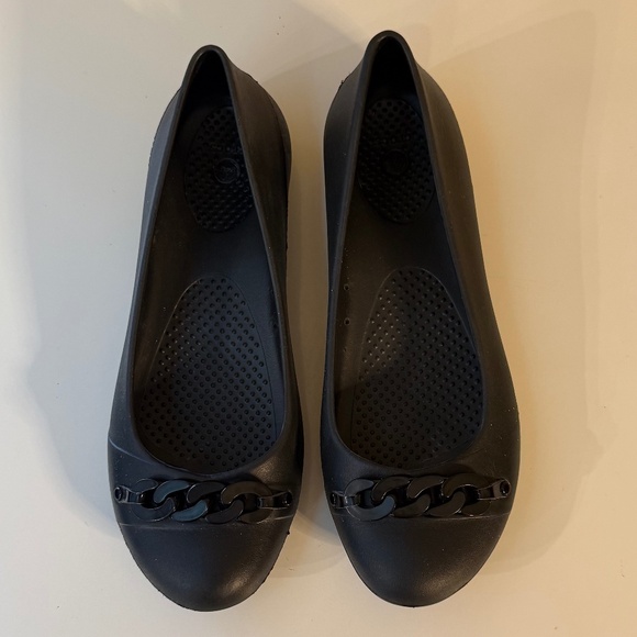 BLACK CROCS BALLET FLATS - NEW - SIZE 8 - Picture 3 of 9